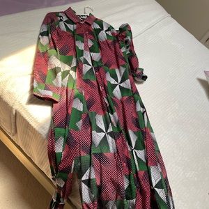 long African print duster/jacket